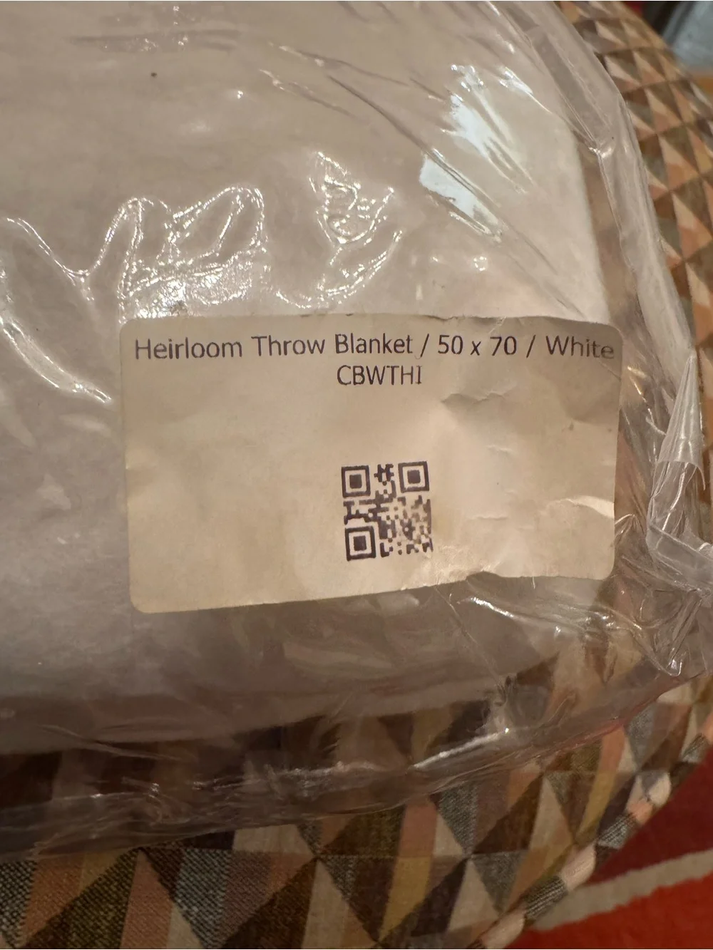NWT Somnvie White Heirloom Throw Blanket - Soft Cotton - 50x70 inch size